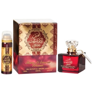 Shams Al Emarat Khususi Ard Al Zaafaran 100 ml, apa de parfum + 50 ml deodorant spray, femei - Img 2