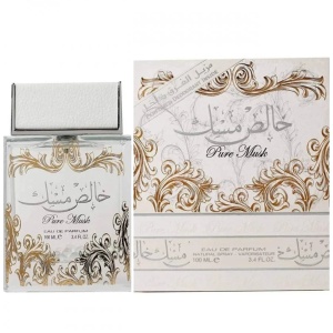 Pure Musk Lattafa 100 ml, apa de parfum + 50 ml deodorant spray, femei - Img 2