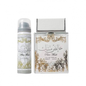 PURE MUSK Set Lattafa 100 ml + 50 ml deospray Dama Barbat
