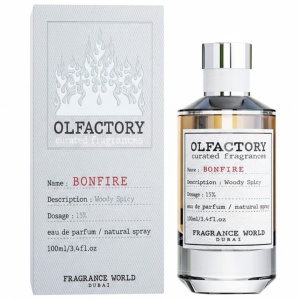 Olfactory Bonfire Fragrance World 100 ml, apa de parfum, unisex - Img 2