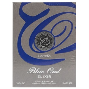 Opulent Blue Oud Elixir Lattafa 100 ml, apa de parfum, barbati - Img 4