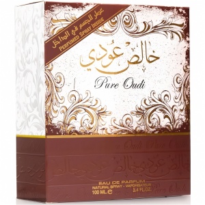 Pure Oudi Lattafa 100 ml, eau de parfum + 50 ml deodorant spray, men - Img 5