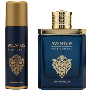 Aventos Blue for Him Fragrance World 100 ml, eau de parfum + 50 ml deodorant spray, men - Img 3