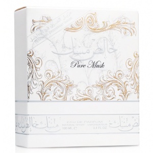 Pure Musk Lattafa 100 ml, apa de parfum + 50 ml deodorant spray, femei - Img 3