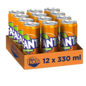 Fanta - Bautura racoritoare carbogazoasa doza 330ml Import - SGR - DOAR LA PALET