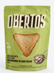 OBERTOS CHIPSURI DIN PAINE CU AROMA DE CIUPERCI SI SMANTANA 100G