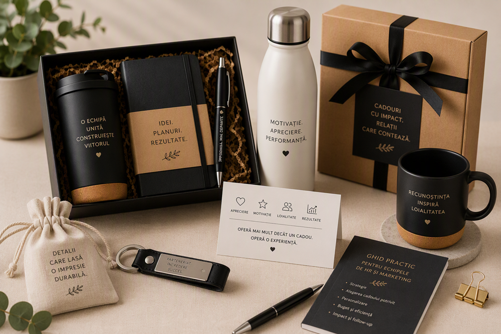 Cadouri corporate de la A la Z: ghid pentru echipele de HR și marketing