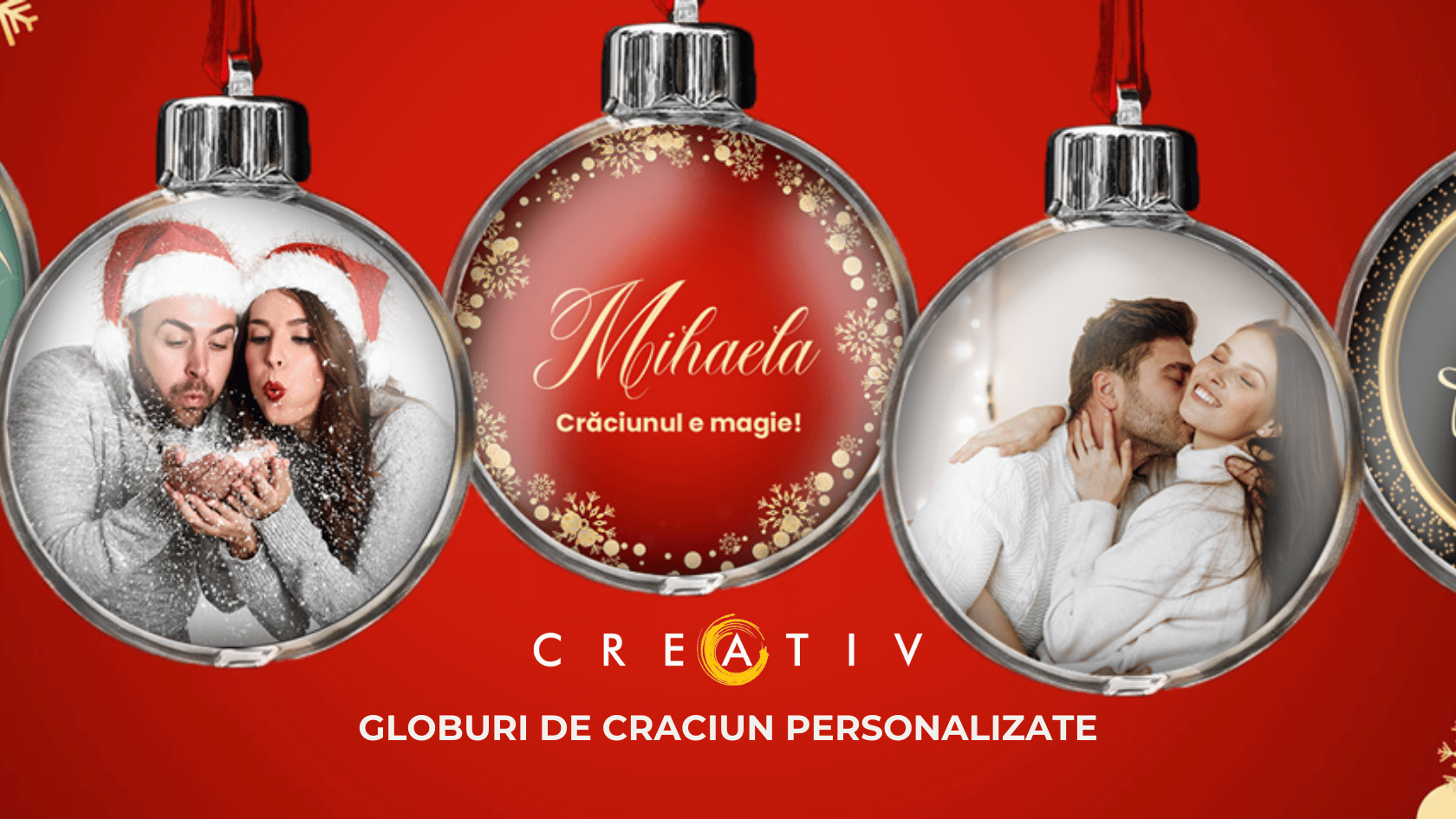 Globuri personalizate de Crăciun - O idee de cadou pentru Craciun - Adaugă Magie și Unicitate Bradului Tău
