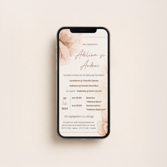 Invitatii digitale pentru nunta