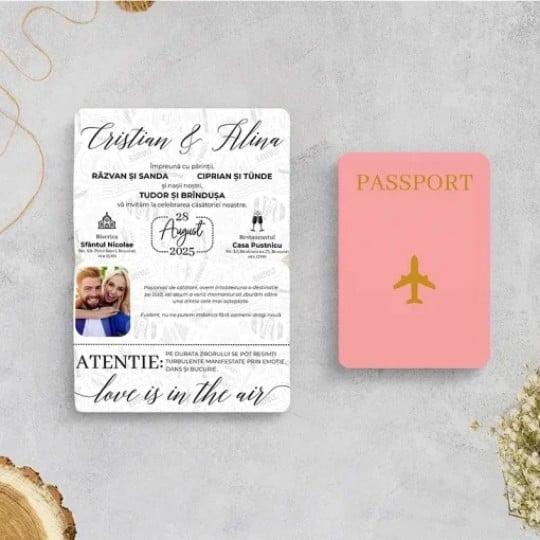 Invitatii nunta travel