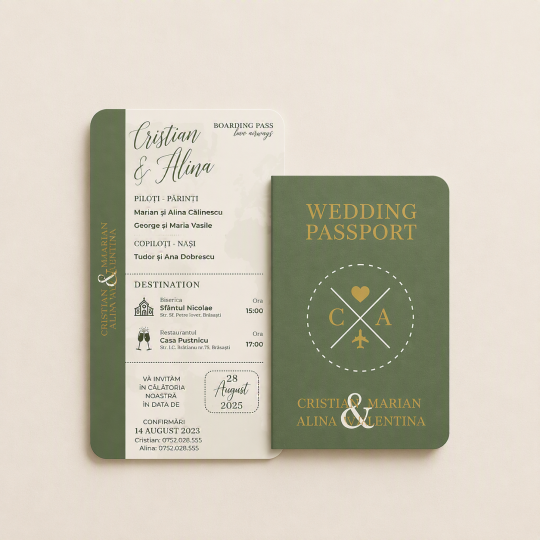 Invitatii nunta travel