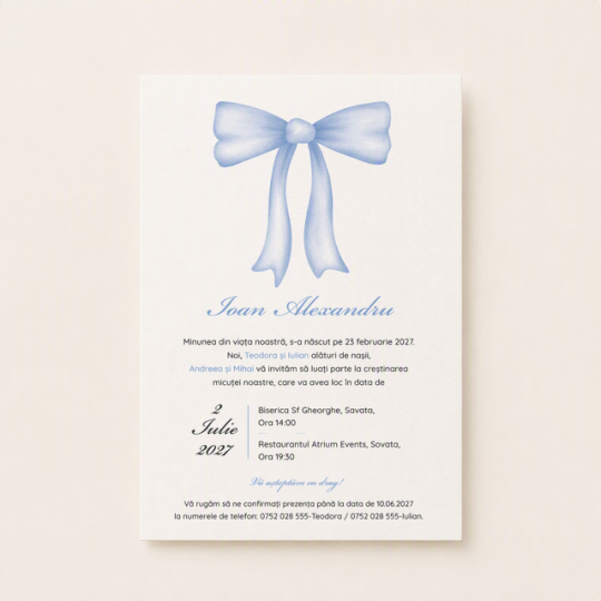 Invitatii botez baieti
