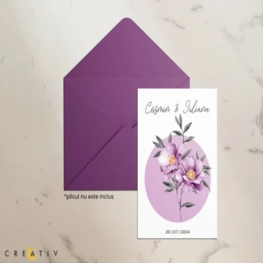 Invitatii nunta florale