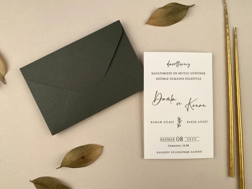 Invitatie nunta simpla si rafinata cu font caligrafic – 12258