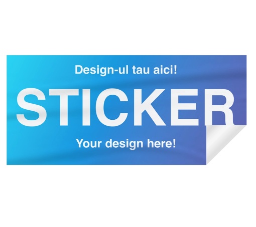 Sticker autocolant dreptunghiular personalizat