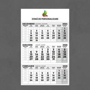 Calendar triptic de perete personalizat, 3, Creativ.ro