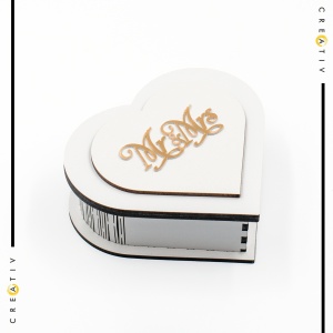 Cutie pentru verighete inima Mr & Mrs,1,Creativ.ro