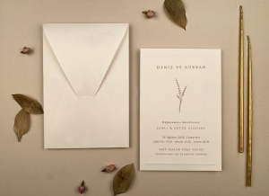 Invitatie alb crem cu vibe natural si aspect premium – 12278,1,Creativ.ro