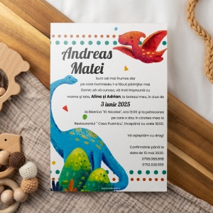 Invitatie de botez cu dinozauri,2,Creativ.ro