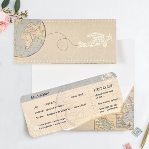 Invitatie de Nunta Bilet, 93x215mm – 39704,3,Creativ.ro