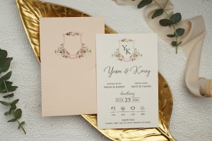 Invitatie de nunta, cu plic, 119x180mm – 9324,2,Creativ.ro