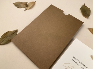 Invitatie de nunta, cu plic kraft, 121x178mm – 12251,2,Creativ.ro