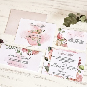 Invitatie de nunta tematica florala, 128x178mm – 39781,4,Creativ.ro