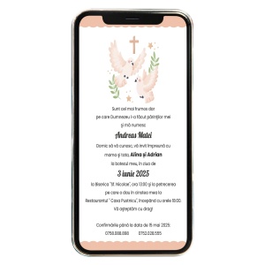 Invitatie digitala de botez Hope 2
