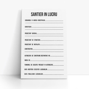 Panou santier in lucru, PVC,1,Creativ.ro