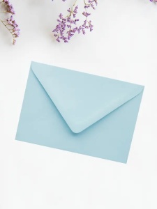 Plic albastru pastel 82x113 mm