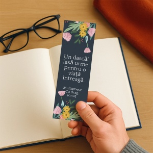 Semn de carte personalizat cu mesaj