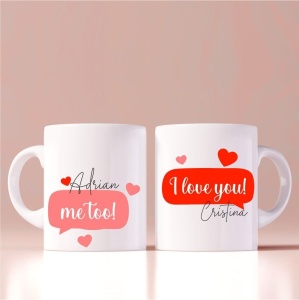 Set de doua cani personalizate conversatie,1,Creativ.ro