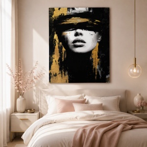 Tablou canvas portret de femeie „Golden Muse"