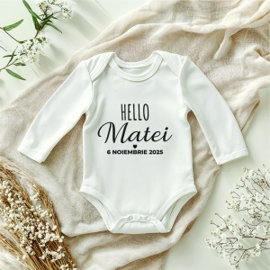 Body personalizat nou-născut cu nume și dată, 2, Creativ.ro