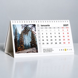 Calendar de birou DL, personalizat cu logo-ul firmei