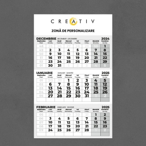 Calendar triptic de perete personalizat, 4, Creativ.ro