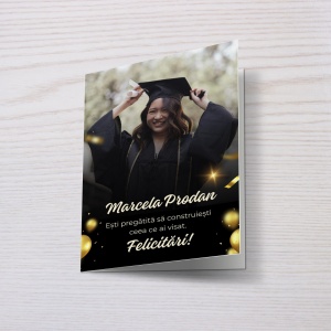 Felicitare personalizata cu o fotografie si text pentru absolvirea facultatii, 3, Creativ.ro