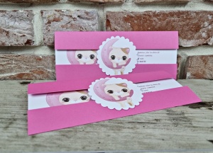 Invitatie de botez, pisicuta, 85x212mm – 609,1,Creativ.ro