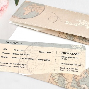Invitatie de Nunta Bilet, 93x215mm – 39704,4,Creativ.ro