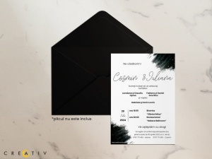 Invitatie de nunta Black Space, 128x178mm, 2, Creativ.ro
