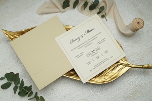 Invitatie de nunta, cu plic, 160x165mm – 9251,2,Creativ.ro