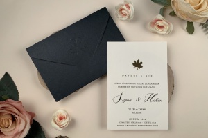 Invitatie de nunta eleganta si minimalista cu detaliu auriu – 96943,1,Creativ.ro