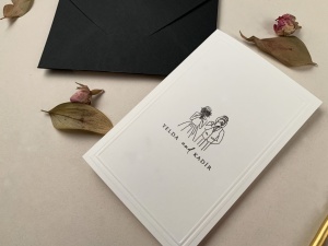 Invitatie de nunta tip carte cu design elegant si plic negru – 12277, 4, Creativ.ro