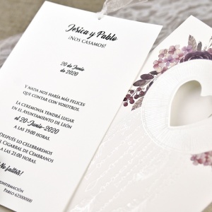 Invitatie Nunta Inima Florala, 128x186mm – 39615,2,Creativ.ro
