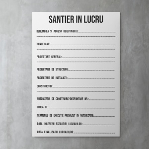 Panou santier in lucru, PVC,2,Creativ.ro