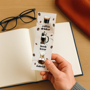 Semn de carte personalizat, model books&coffee