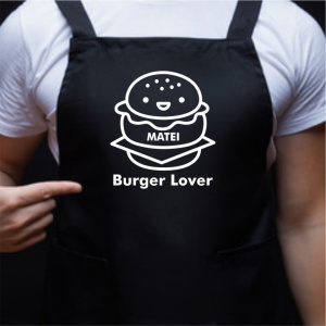 Sort de bucatarie personalizat Burger Lover,1,Creativ.ro