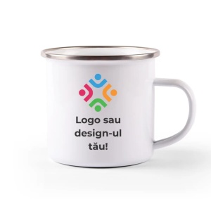Cana metalica personalizata cu logo