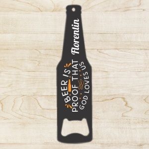 Desfacator in forma de sticla personalizat - God loves us,2,Creativ.ro