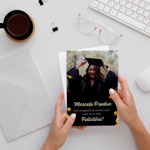 Felicitare personalizata cu o fotografie si text pentru absolvirea facultatii, 4, Creativ.ro